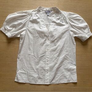 Nine West White Short Sleeve Blouse